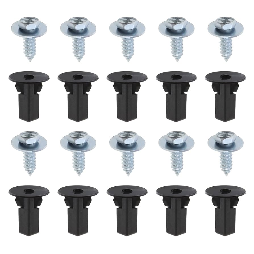 Amazon | YINETTECH 20個 ブラック ナイロン ソケット ナット